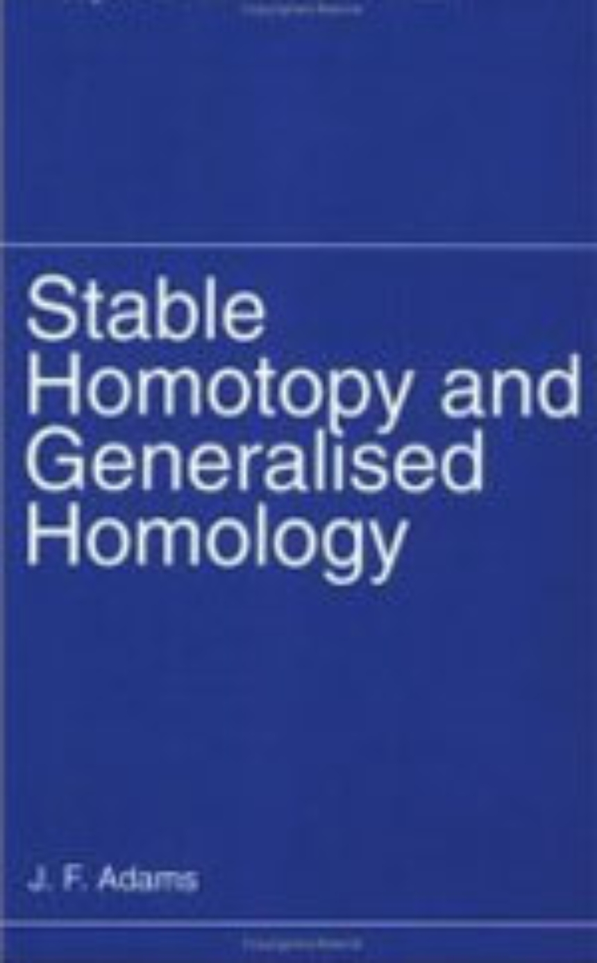 Stable Homotopy and Generalised Homology