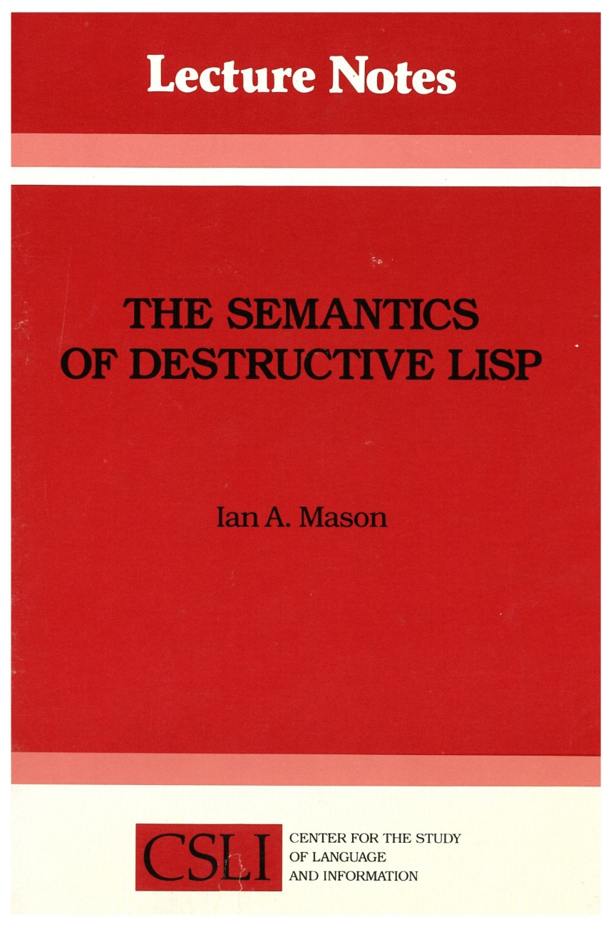 The Semantics of Destructive LISP