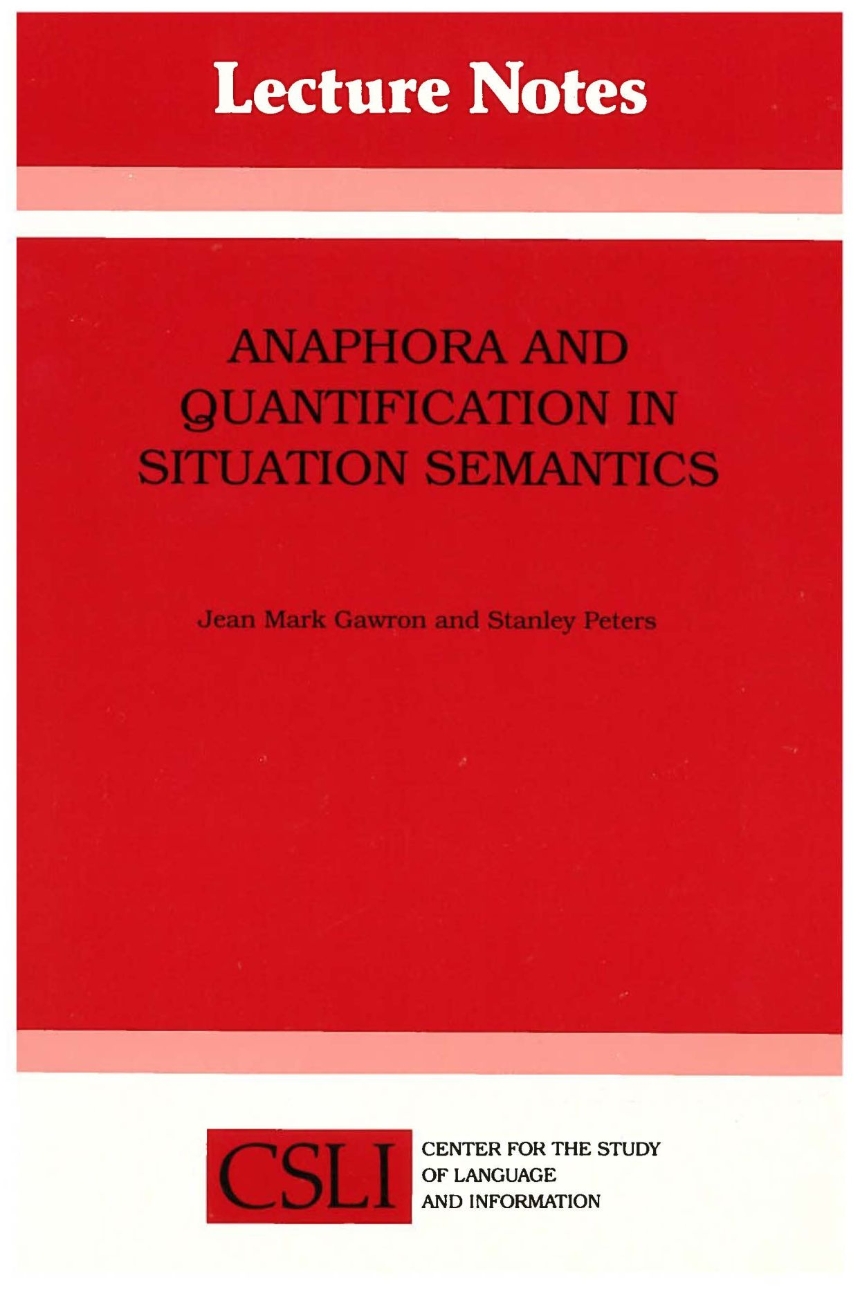 Anaphora and Quantification in Situation Semantics