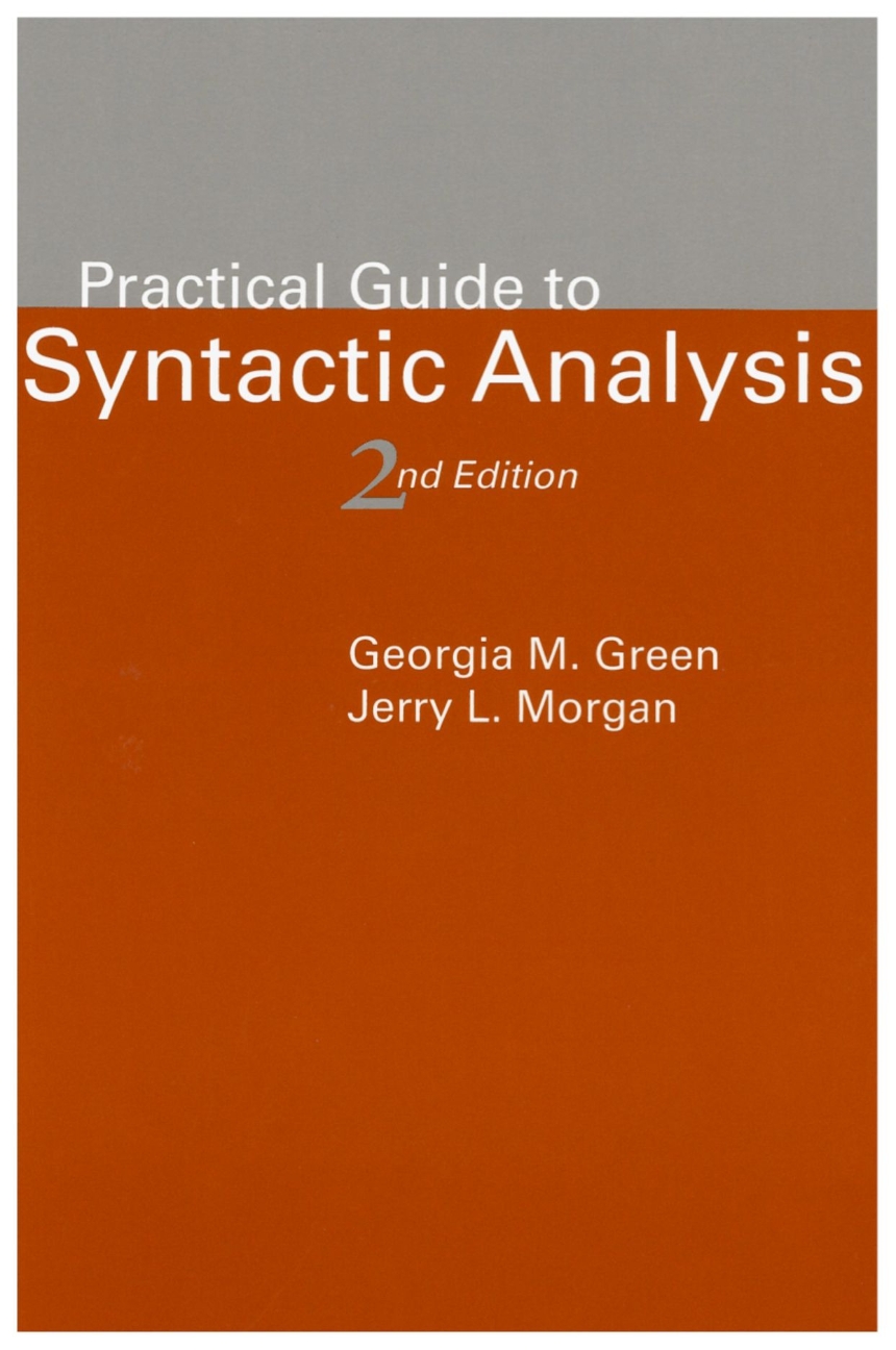 Practical Guide to Syntactic Analysis, 2nd Edition
