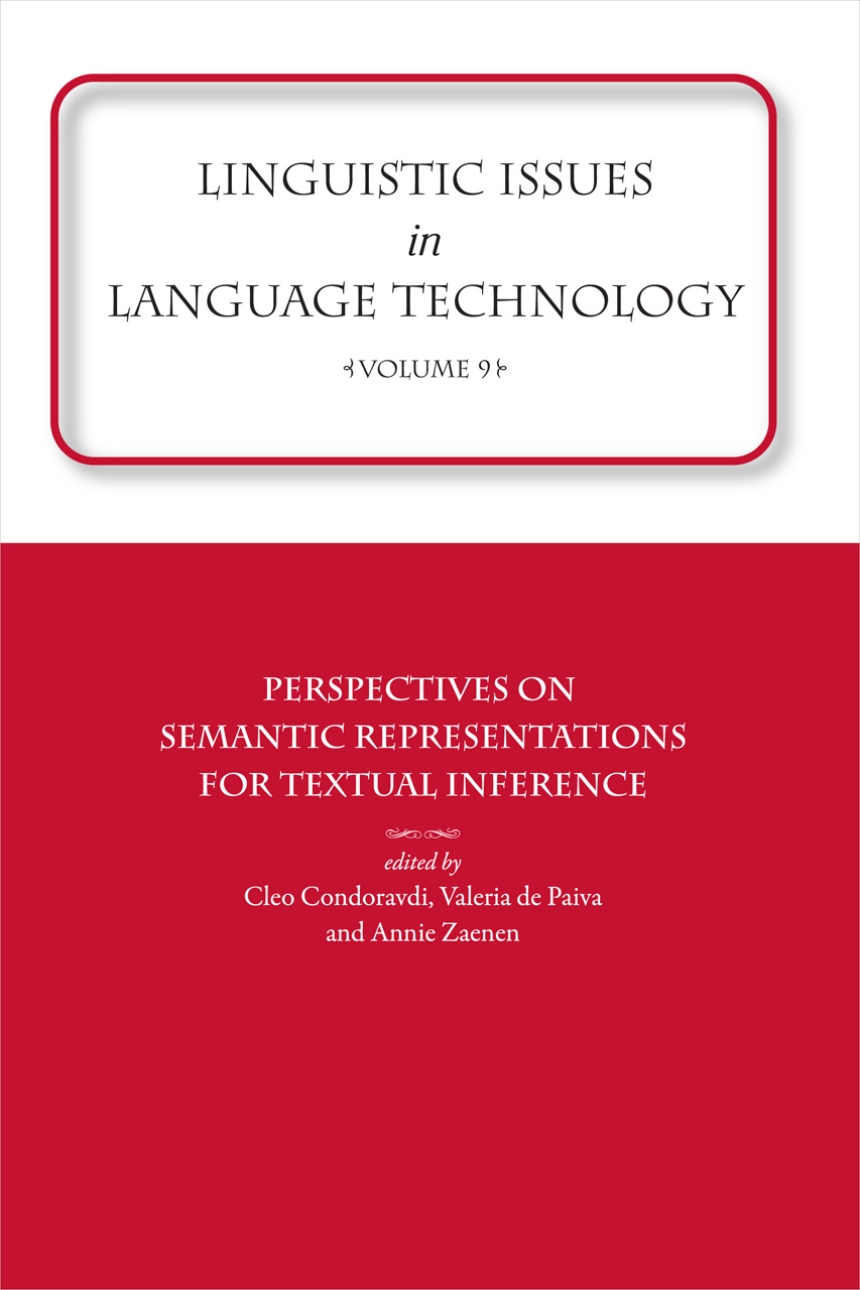 Linguistic Issues in Language Technology Vol 9