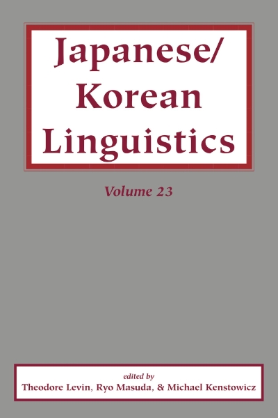 Japanese/Korean Linguistics, Volume 23
