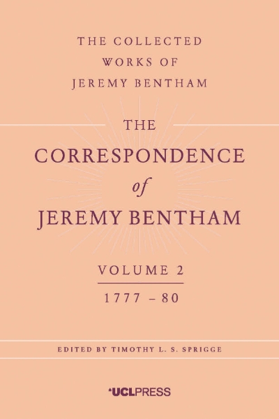 Correspondence of Jeremy Bentham, Volume 2: 1777 to 1780