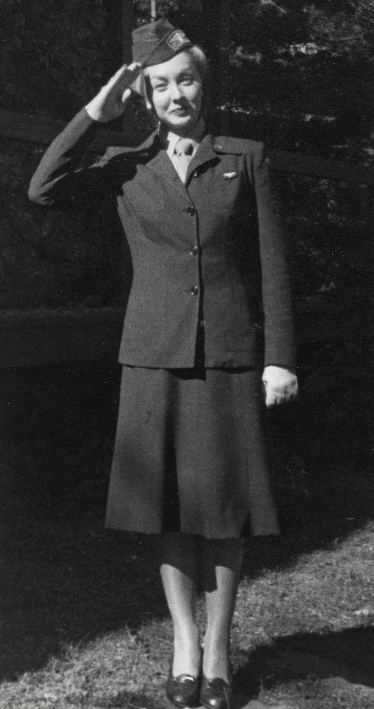 Baronova in military uniform (1945)