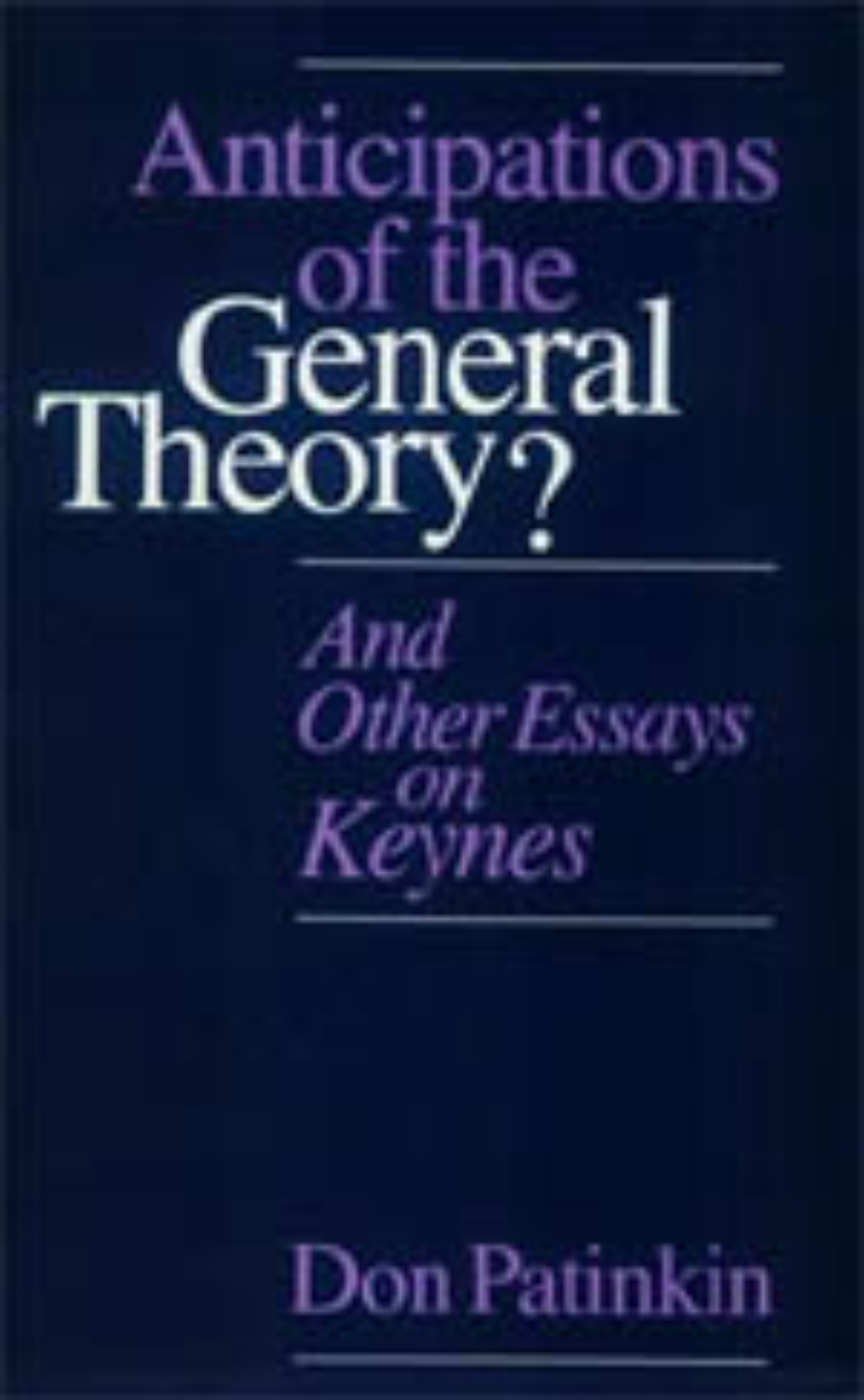 Anticipations of the General Theory?