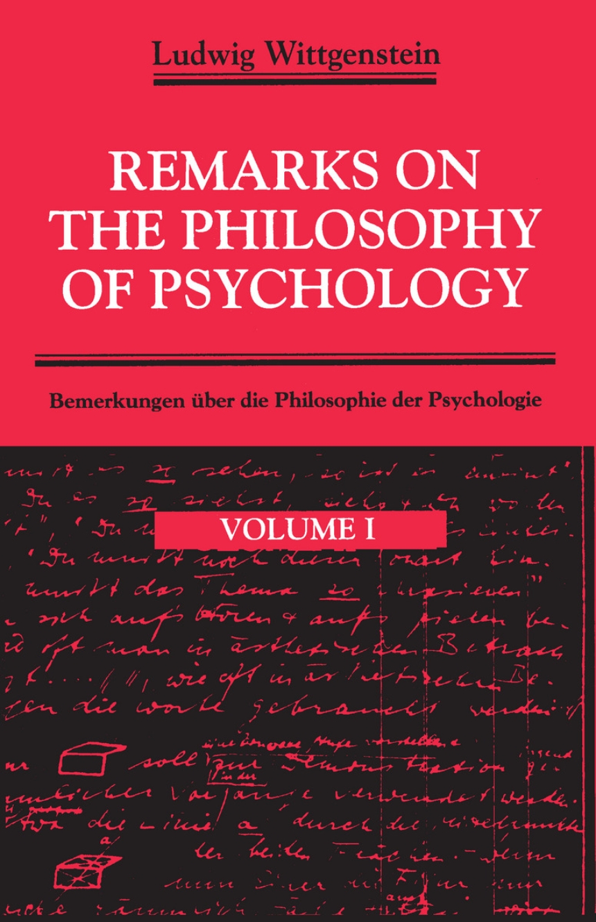 Remarks on the Philosophy of Psychology, Volume 1