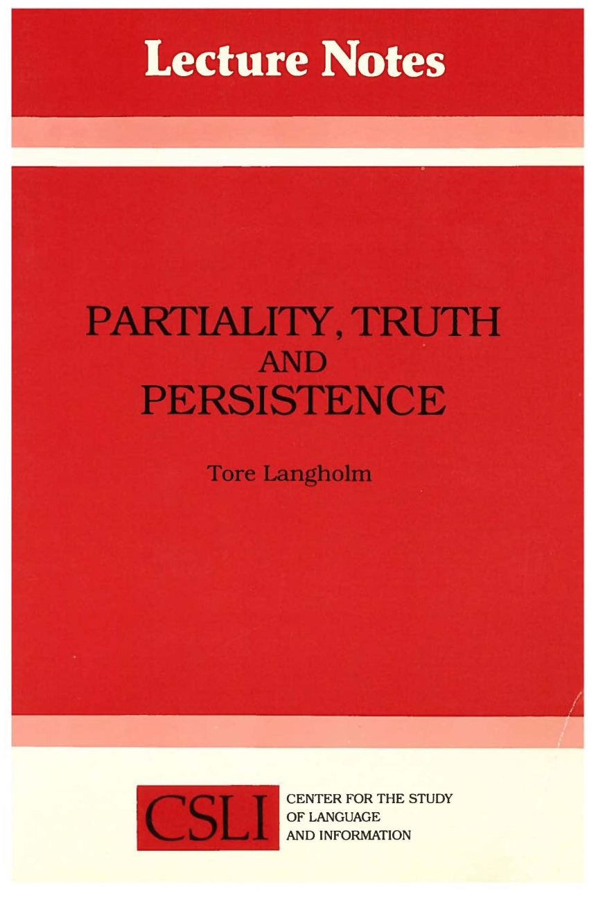 Partiality, Truth and Persistence