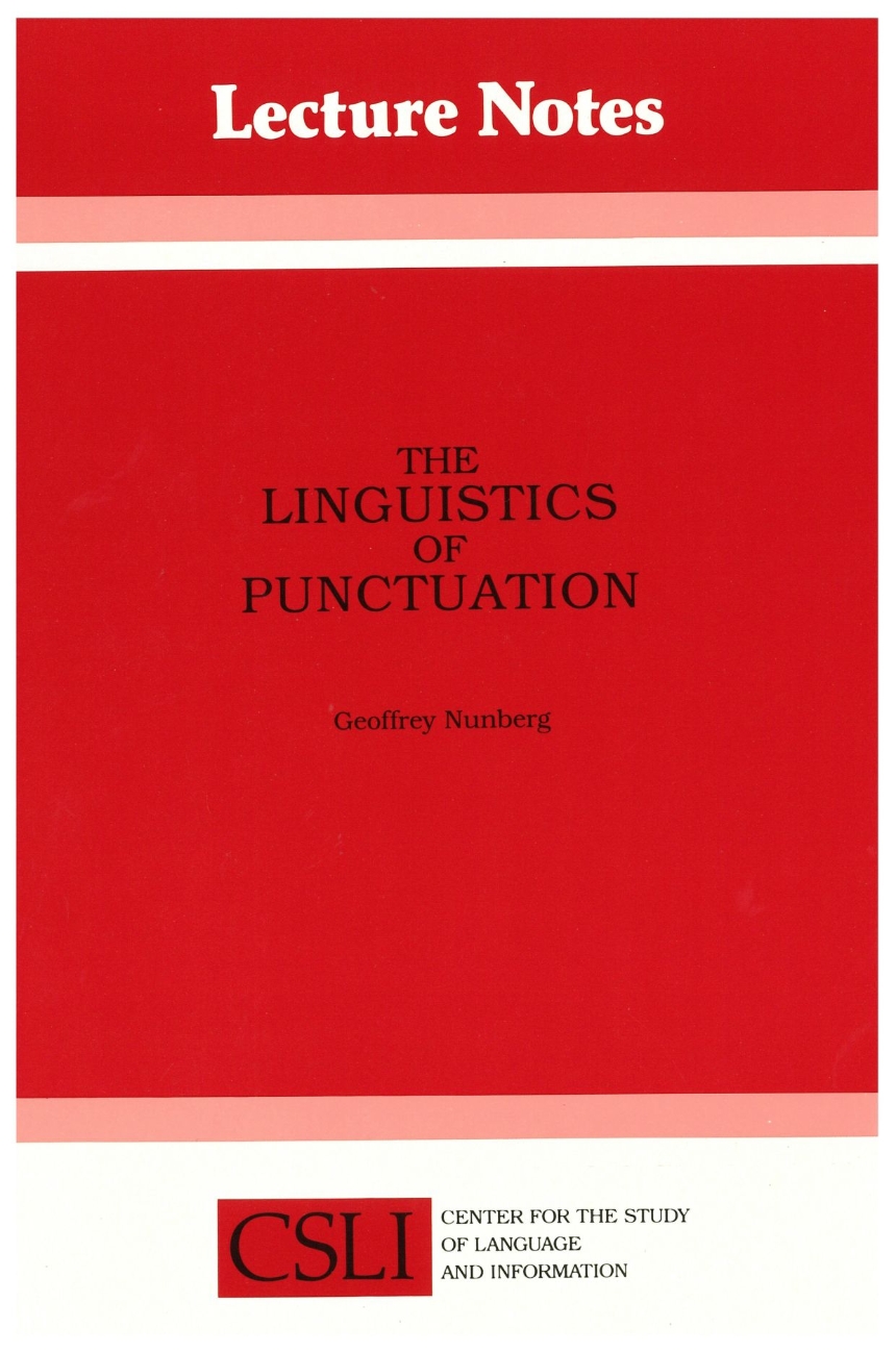 The Linguistics of Punctuation