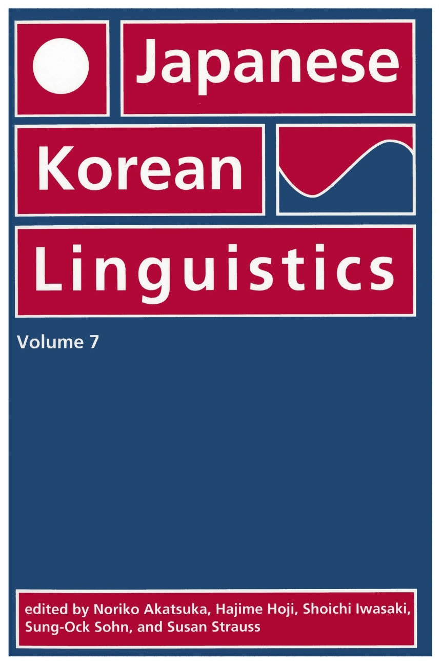 Japanese/Korean Linguistics, Volume 7