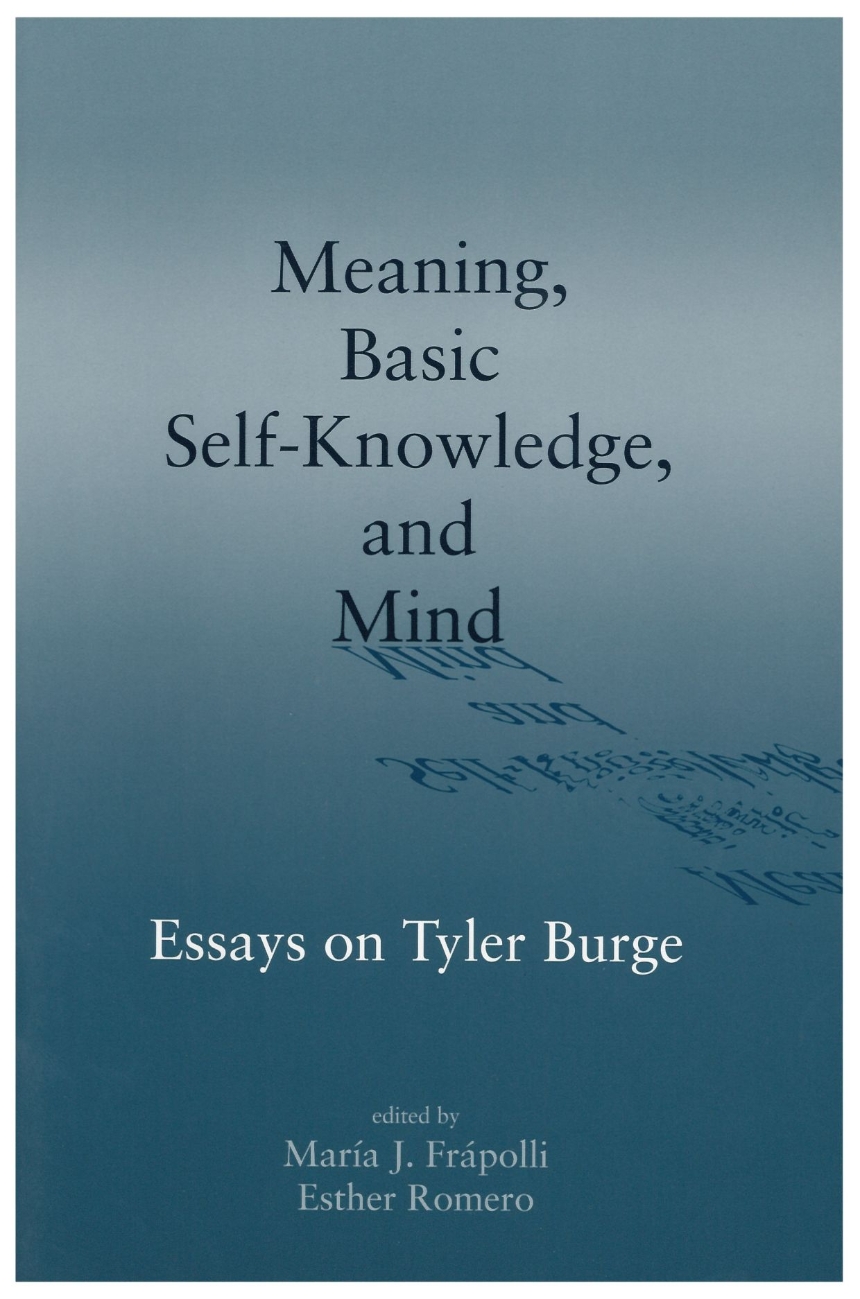 Meaning, Basic Self-Knowledge, and Mind