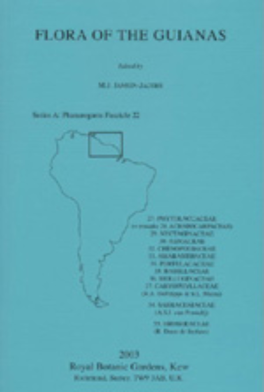 Flora of the Guianas. Series A. Phanerogams Fascicle 22