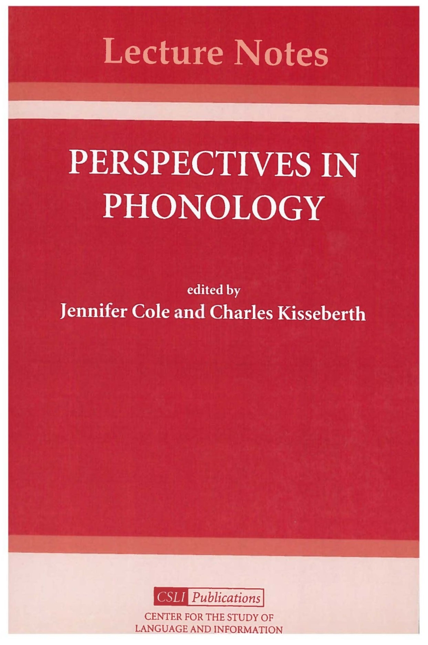 Perspectives in Phonology