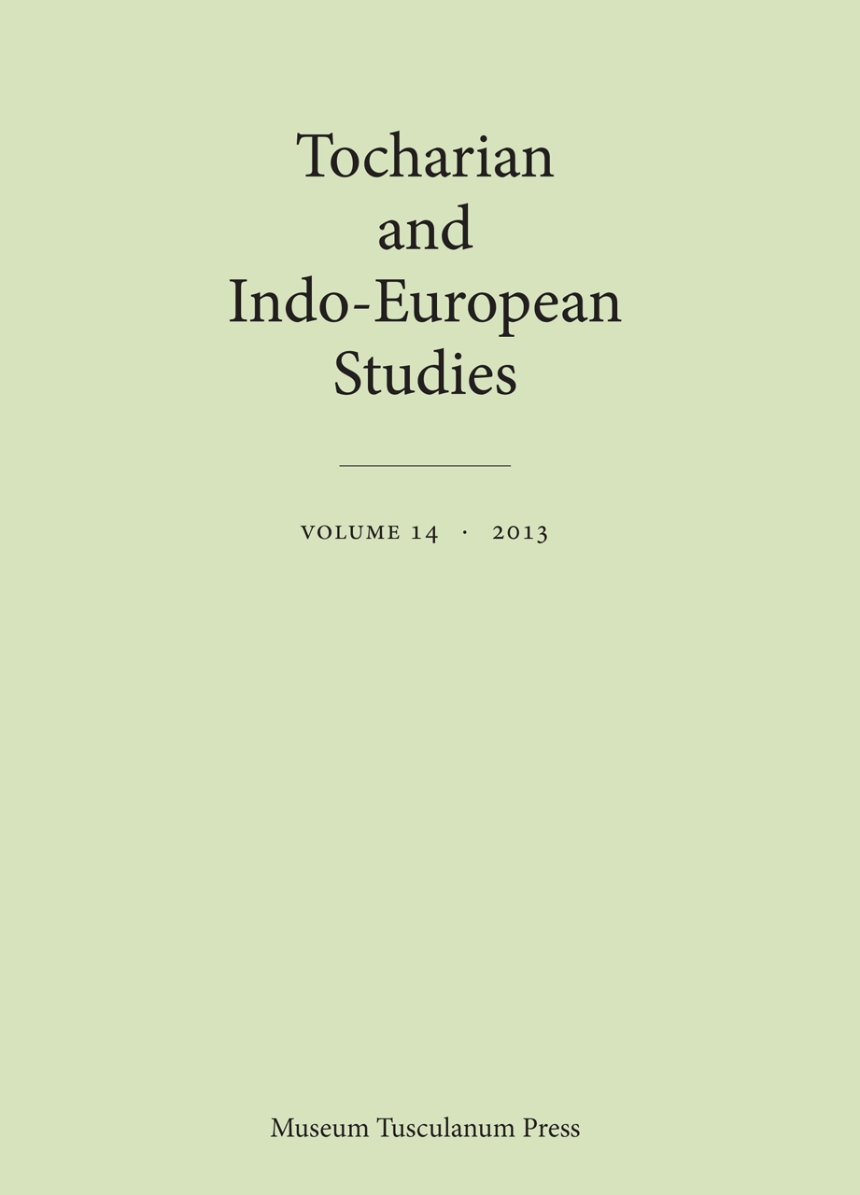 Tocharian and Indo-European Studies Volume 14