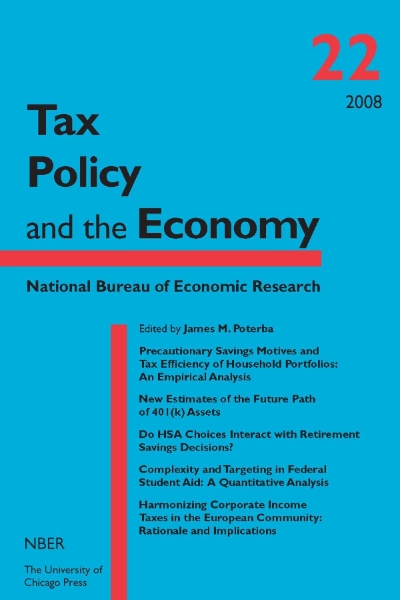 Tax Policy and the Economy, Volume 22