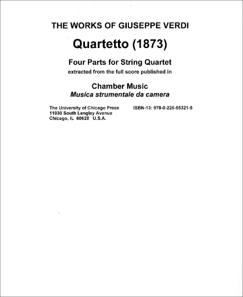 Quartetto: Four Parts for String Quartet