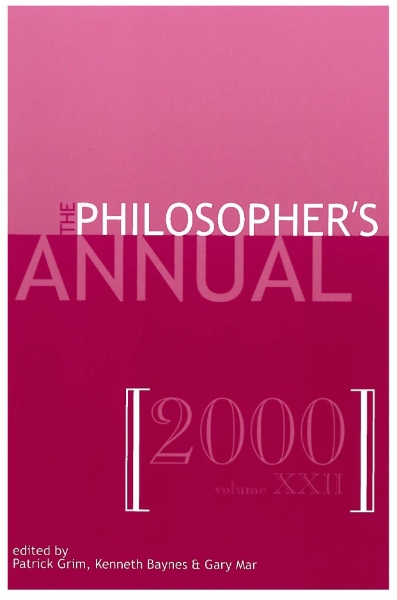 The Philosopher’s Annual, Volume 22