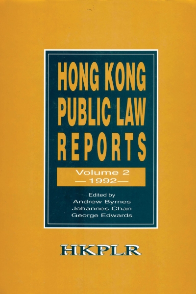 Hong Kong Public Law Reports, Vol. 2 (1992)