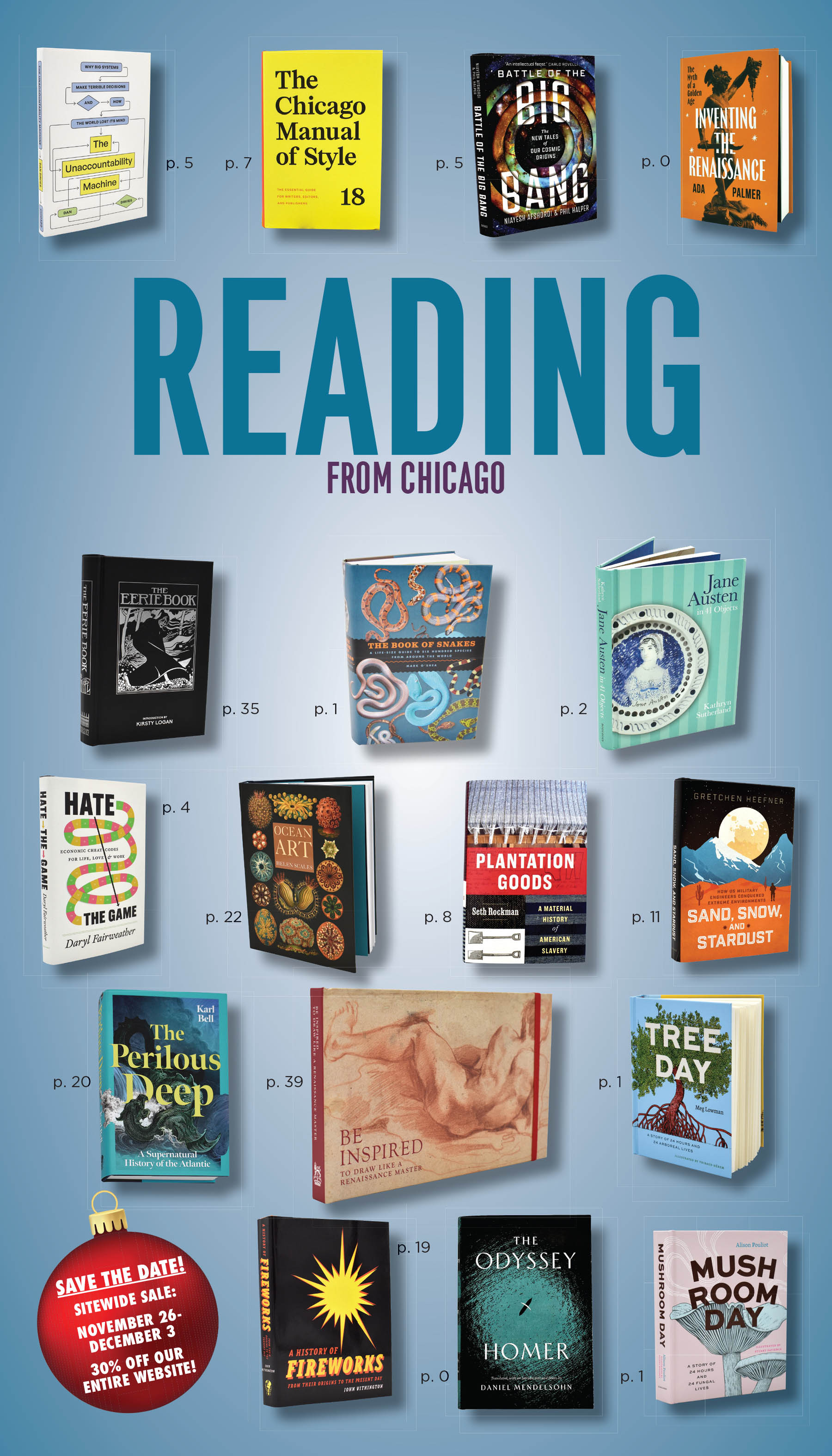 Reading Catalog 30 discount on general interst books from the