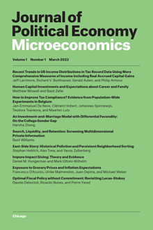 Journal of Political Economy Microeconomics