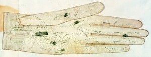 Map of London on glove for the Great Exhibition
