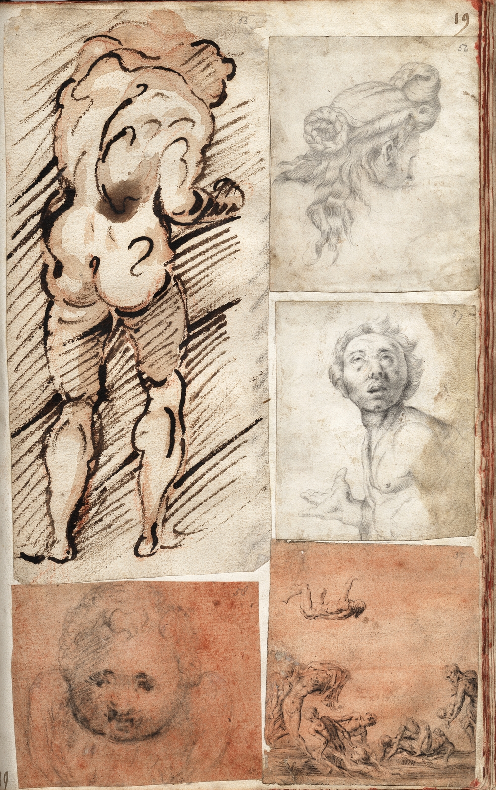 Anonymous figure drawings by students in Peter Lely Academy2
